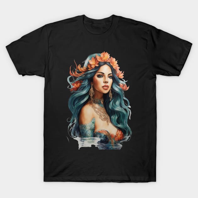 Beautiful Sage Mermaid inside a Phone case. T-Shirt by MGRCLimon